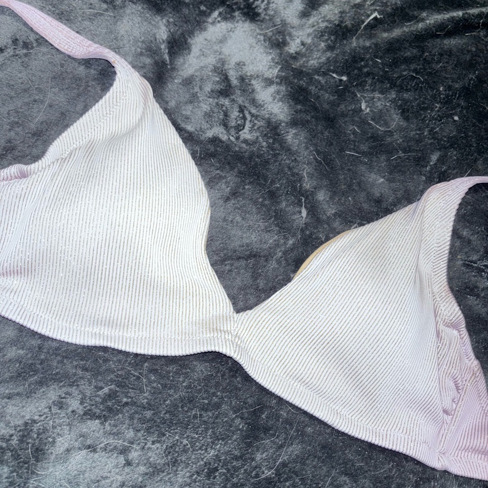 Sparkly lavender bikini top